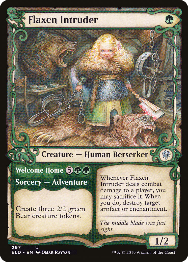 Flaxen Intruder // Welcome Home (ELD-297) - Throne of Eldraine: (Showcase) Foil