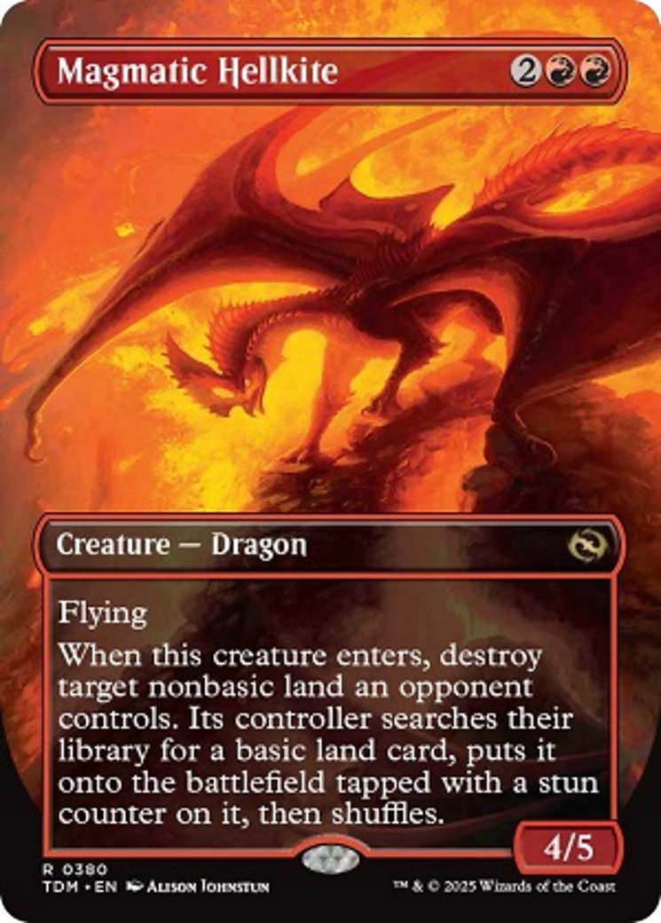 Magmatic Hellkite (Borderless) (TDM-380) - Tarkir: Dragonstorm Foil