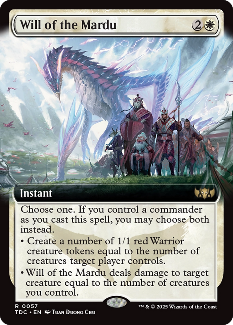 Will of the Mardu (Extended Art) (TDC-057) - Commander: Tarkir: Dragonstorm