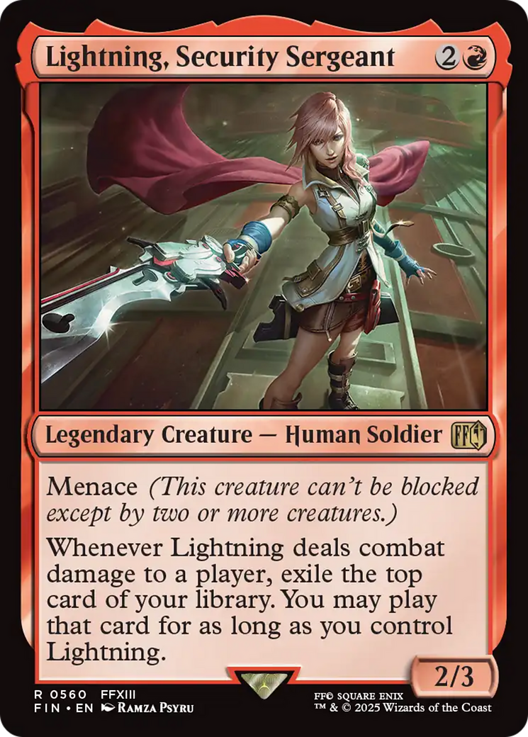 Lightning, Security Sergeant (FIN-560) - FINAL FANTASY Foil