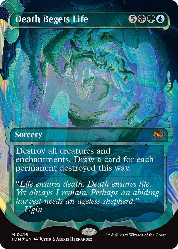 Death Begets Life (TDM-416) - Tarkir: Dragonstorm: (Showcase) (Borderless) Foil