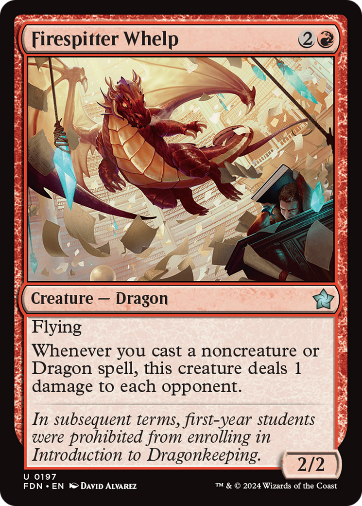 Firespitter Whelp (FDN-197) - Foundations Foil