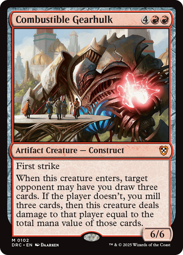 Combustible Gearhulk (-102) - Commander: Aetherdrift