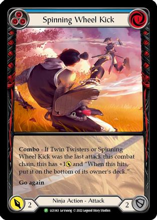 Spinning Wheel Kick (Blue) [LGS143] (Promo)  Rainbow Foil