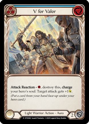 V for Valor (Blue) [DTD062] (Dusk Till Dawn)  Rainbow Foil