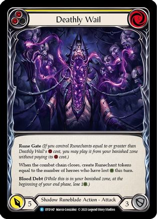 Deathly Wail (Yellow) [DTD147] (Dusk Till Dawn)  Rainbow Foil