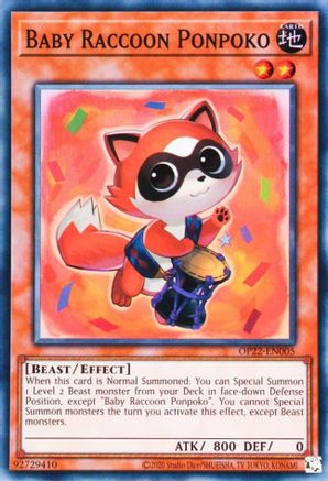 Baby Raccoon Ponpoko [OP22-EN005] Super Rare
