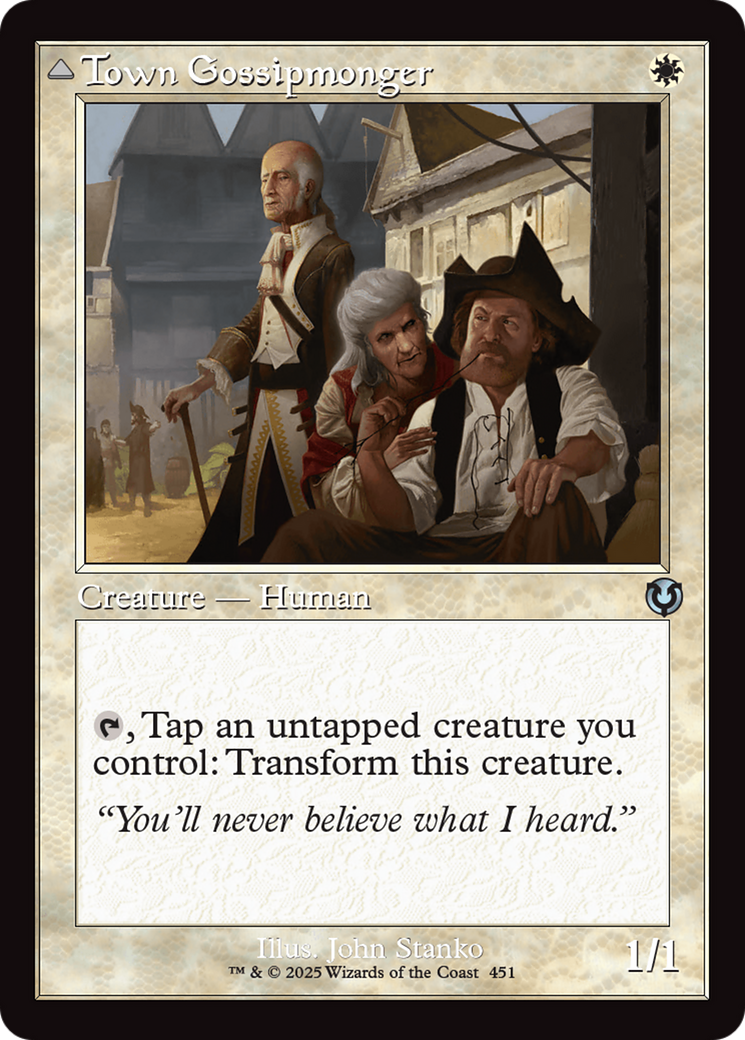 Town Gossipmonger // Incited Rabble (Retro Frame) (INR-451) - Innistrad Remastered Foil