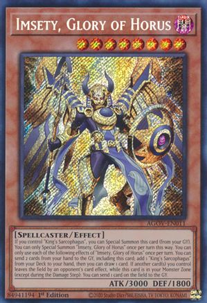 Imsety, Glory of Horus [AGOV-EN011] Secret Rare