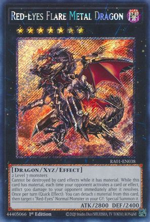 Red-Eyes Flare Metal Dragon [RA01-EN038] Platinum Secret Rare