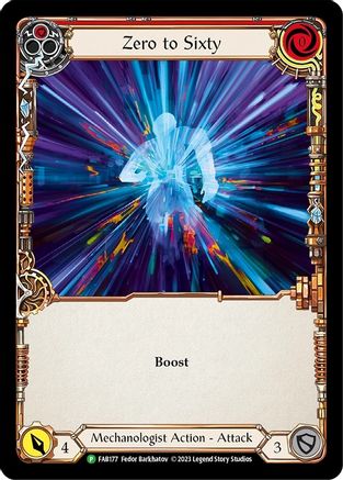 Zero to Sixty (Red) [FAB177] (Promo)  Rainbow Foil