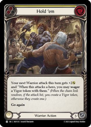 Hold 'em (Yellow) [HVY131] (Heavy Hitters)  Rainbow Foil