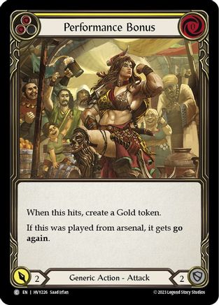 Performance Bonus (Yellow) [HVY226] (Heavy Hitters)  Rainbow Foil