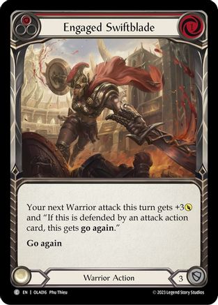 Engaged Swiftblade (Red) [OLA016] (Heavy Hitters Olympia Blitz Deck)