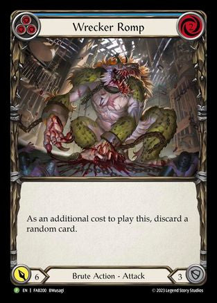 Wrecker Romp (Blue) (Alternative Art) [FAB200] (Promo)  Rainbow Foil
