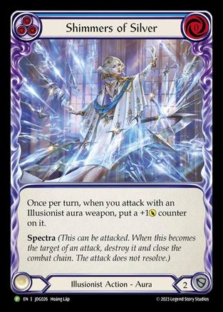 Shimmers of Silver (Blue) [JDG026] (Promo)  Cold Foil