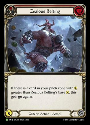 Zealous Belting (Red) [JDG028] (Promo)  Cold Foil
