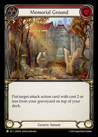 Memorial Ground (Red) [JDG209] (Promo)  Cold Foil