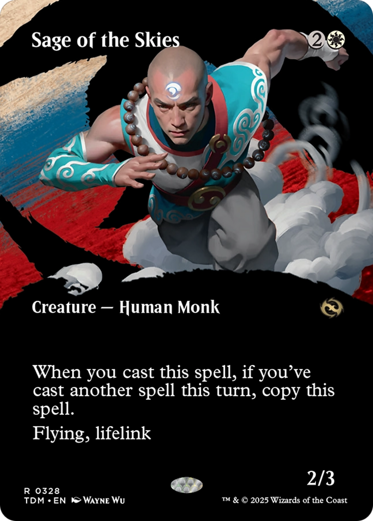 Sage of the Skies (Borderless) (TDM-328) - Tarkir: Dragonstorm Foil
