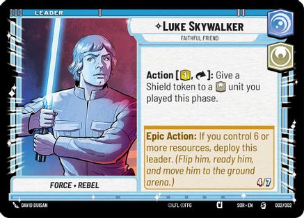 Luke Skywalker - Faithful Friend (Prerelease Promo) (002/002) [Spark of Rebellion Promos]