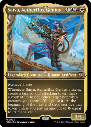 Satya, Aetherflux Genius (Foil Etched) (M3C-023) - Commander: Modern Horizons 3 Foil