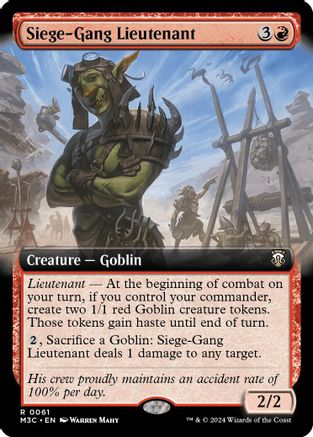 Siege-Gang Lieutenant (Extended Art) (Ripple Foil) (M3C-061) - Commander: Modern Horizons 3 Foil