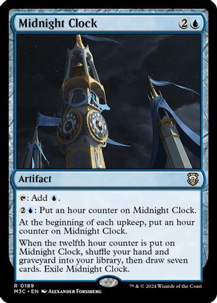 Midnight Clock (Ripple Foil) (M3C-189) - Commander: Modern Horizons 3 Foil