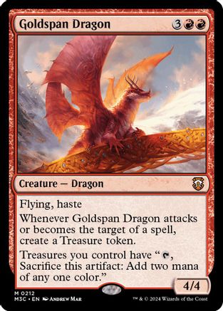 Goldspan Dragon (Ripple Foil) (M3C-212) - Commander: Modern Horizons 3 Foil