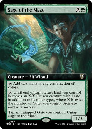 Sage of the Maze (Extended Art) (Ripple Foil) (M3C-067) - Commander: Modern Horizons 3 Foil