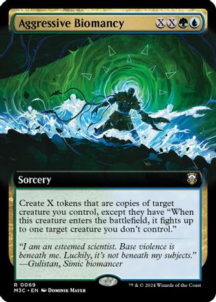 Aggressive Biomancy (Extended Art) (Ripple Foil) (M3C-069) - Commander: Modern Horizons 3 Foil
