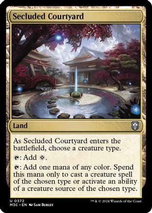 Secluded Courtyard (Ripple Foil) (M3C-372) - Commander: Modern Horizons 3 Foil