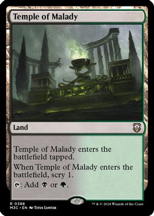 Temple of Malady (Ripple Foil) (M3C-388) - Commander: Modern Horizons 3 Foil
