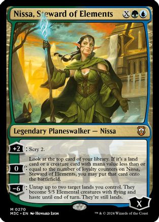 Nissa, Steward of Elements (Ripple Foil) (M3C-270) - Commander: Modern Horizons 3 Foil