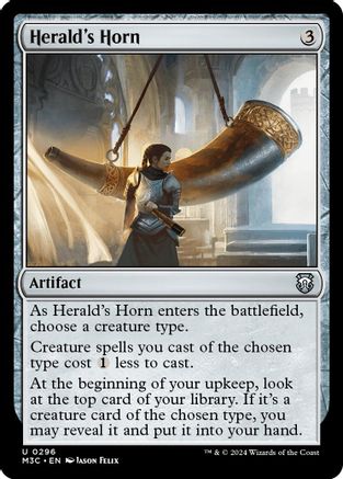 Herald's Horn (Ripple Foil) (M3C-296) - Commander: Modern Horizons 3 Foil
