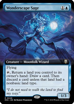 Wonderscape Sage (Extended Art) (Ripple Foil) (M3C-049) - Commander: Modern Horizons 3 Foil