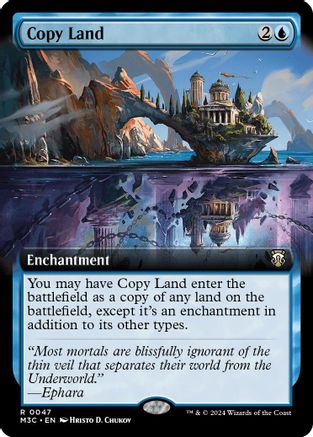 Copy Land (Extended Art) (Ripple Foil) (M3C-047) - Commander: Modern Horizons 3 Foil