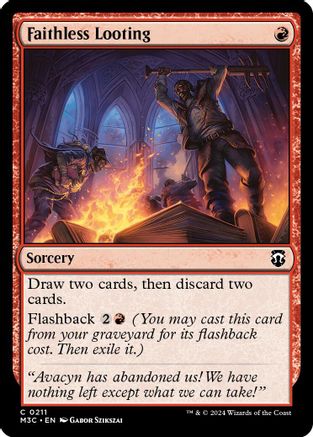 Faithless Looting (Ripple Foil) (M3C-211) - Commander: Modern Horizons 3 Foil