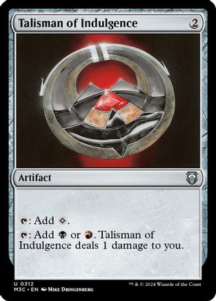 Talisman of Indulgence (Ripple Foil) (M3C-312) - Commander: Modern Horizons 3 Foil