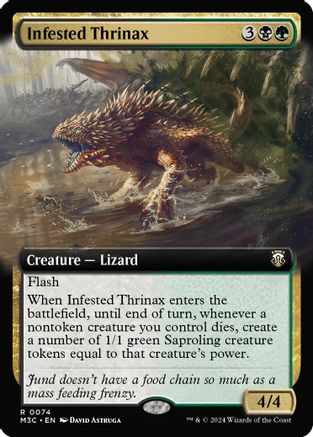 Infested Thrinax (Extended Art) (Ripple Foil) (M3C-074) - Commander: Modern Horizons 3 Foil