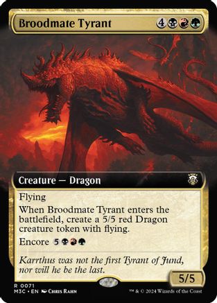 Broodmate Tyrant (Extended Art) (Ripple Foil) (M3C-071) - Commander: Modern Horizons 3 Foil
