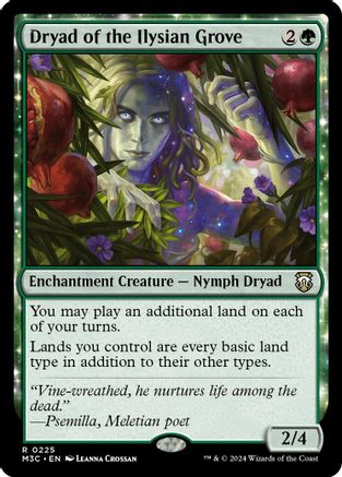 Dryad of the Ilysian Grove (Ripple Foil) (M3C-225) - Commander: Modern Horizons 3 Foil