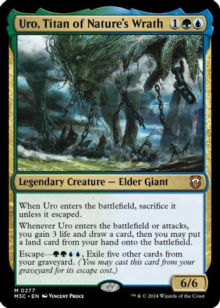 Uro, Titan of Nature's Wrath (Ripple Foil) (M3C-277) - Commander: Modern Horizons 3 Foil