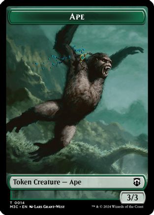Ape // Plant Double-Sided Token (M3C-14 // 26) - Commander: Modern Horizons 3