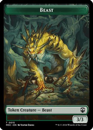 Beast (0015) // Insect (0025) Double-Sided Token (M3C-15 // 25) - Commander: Modern Horizons 3