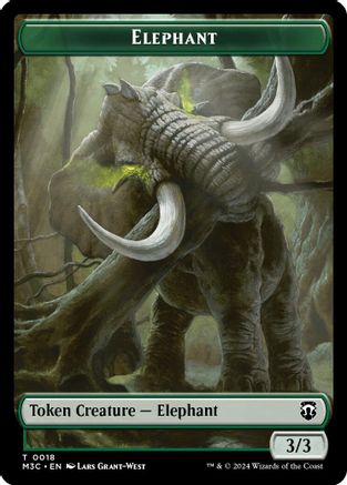Elephant // Zombie Double-Sided Token (M3C-18 // 21) - Commander: Modern Horizons 3