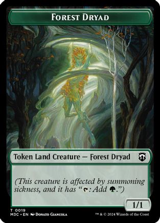 Forest Dryad // Boar Double-Sided Token (M3C-19 // 17) - Commander: Modern Horizons 3