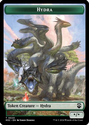 Hydra // Boar Double-Sided Token (M3C-20 // 17) - Commander: Modern Horizons 3