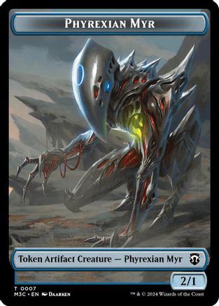 Phyrexian Myr // Servo Double-Sided Token (M3C-7 // 33) - Commander: Modern Horizons 3