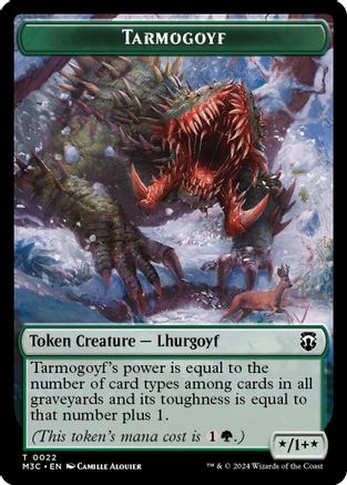 Tarmogoyf (Ripple Foil) // Saproling Double-Sided Token (M3C-22 // 21) - Commander: Modern Horizons 3 Foil
