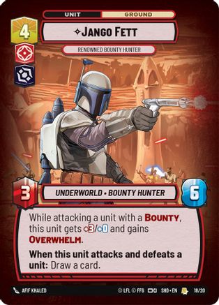 Jango Fett - Renowned Bounty Hunter (18/20) - Shadows of the Galaxy Weekly Play Promos Foil